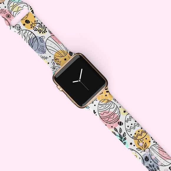 Watercolor Eggs Watch Band