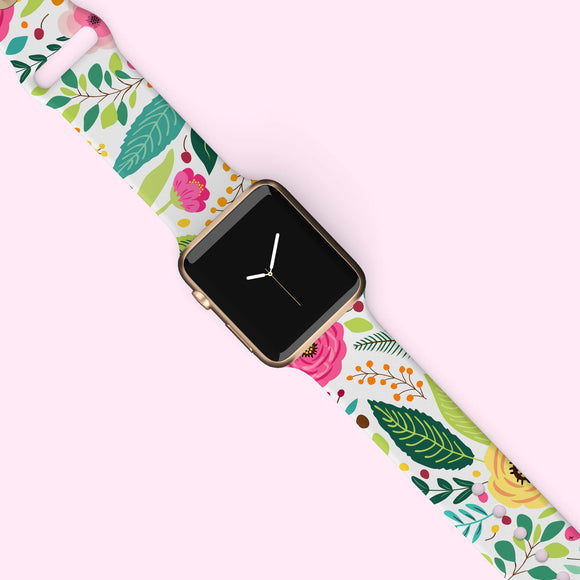Floral Leaves Watch Band