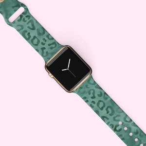 Green Christmas Leopard Watch Band