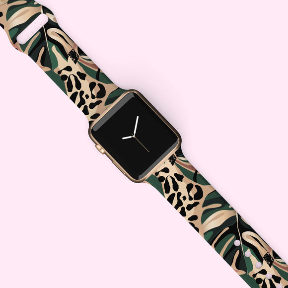 Leopard Leaves Watch Band